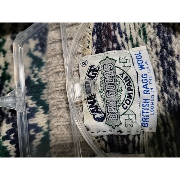 Vtg Cambridge Co. Classic British Rags Wool Knit Sweater 90s Looned In The US XL - Picture 8 of 8